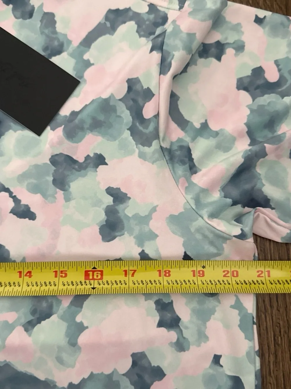 Bad Birdie Mirage Oasis Performance Stretch  Golf Polo Camo Pastel Preppy M NWT